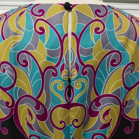 Y2K Retro Banana Republic Artsy Boho Sheath Dress Womens Small Baroque Chic - Picture 4 of 10